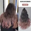 Extensiones de Cabello para Mujeres, Estilo Parisino en Forma de V de una Sola Pieza con Degradado de Color, Extensiones Falsas Realistas Naturales