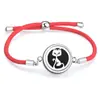 Cuerda Roja Moda Sencilla Difusor de Aceites Esenciales Aromaterapia Caja Pequeña Pulsera Redonda Accesorios de Joyería Caja de Fragancia Decoraciones