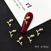 Joias para Nail Art de Liga Metálica Transfronteiriça Série Rosa Ouro e Prata Flores Tridimensionais Exquisite Fingertip Wearable Nail Accessories Atacado