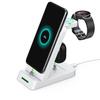 Soporte de escritorio cargador inalámbrico tres en uno para iPhone Samsung Cargador inalámbrico para teléfono móvil Samsung
