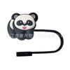 Comercio electrónico transfronterizo caricatura lindo panda tapa de goma para popote 8mm10mm a prueba de polvo joya para popote tubo recto joyería diy