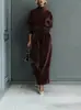 Moda Outono/Inverno 2026 Roupas Femininas Europeias e Americanas Conjunto Casual de Duas Peças