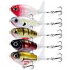 Rua Água Frita, isca artificial asiática, pencil flutuante com hélice, sistema de superfície, hélice, pesca em água doce, bico, robalo, cabeça-de-cobra, arremesso longo
