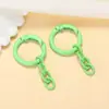 Llavero Colgante de Cadena de Cuatro Secciones Lacada con Hebilla de Primavera de Color Caramelo Accesorios para Joyería DIY Aro de Resorte Colgante para Bolso