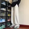 Primavera Verão Moda Americana Streetwear Calças Compridas Tendência Bonito Descolado Calças Jogger Calças Esportivas Perna Reta Novas Calças Listradas Calças Casuais Masculino