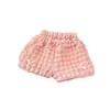 2026 Novos Shorts Xadrez Bolha Versáteis com Laço para Meninas Verão Fofo para Bebê Menina Calças Versáteis Tendência