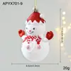 Enfeites de Pendurar Desenho Animado Transfronteiriços Vermelho e Branco com Glitter Plástico Decorações de Pendurar Glitter Árvore de Natal Decorações de Janela em Estoque