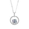 Anillo Clásico de Estrella de Plata de Ley S925 con Moissanita Microincrustado de Cuatro Garras Seis Garras Dinámico de 3 Quilates Cadena para Clavícula Collar de Moissanita