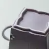 Ino Kiyosong Ritmo Morado Flor Blanca Pintada a Mano Cuadrada de Cerámica Taza Maestra Exquisita Taza de Té Kung Fu Taza Individual Personal