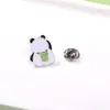 Broche Panda Estilo Chinês Animal Fofo Distintivo de Bolsa de Roupa Acessórios de Bolsa Bambu Panda Gigante Corrente Alfinete de Lapela
