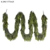 Decoraciones de guirnaldas navideñas artificiales de pino y ciprés hechas de material PE, suaves al tacto, ramas de cedro para marcos de puertas navideños y colgar en la chimenea