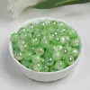 Dingyi 8mm Luna Fría Resina Ojo de Gato Arena Movediza Ojo de Gato Imitación Perlas Redondas Chapadas Agujero Pasante Perlas Sueltas Pulsera DIY Accesorios de Joyería