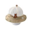 Bebé Verano Nuevo Dibujo Animado Oso Sombrilla Protección Solar Sombrero Cubo Exterior Sombrero para Niños Comercio Exterior Estilo Coreano Sombrero de Pescador de Malla