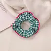Mori Tulipa Flor Xadrez Intestino Grosso Elástico de Cabelo Pequeno Fresco Corda de Cabelo Bola de Menina Corda de Cabelo Tendão de Borracha Acessórios de Cabelo