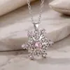 Collar de Copo de Nieve Completo de Diamantes Moxi Suministro Transfronterizo Joyería Colgantes Europeos y Americanos Colgante de Moda Congelado para Mujer