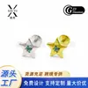 Aretes de Aleación de Titanio F136, Aretes Pequeños de Estrella de Cinco Puntas, Tornillos para Cartílago Auricular con Roscado Interno Incrustados de Circonita, Tornillos para Labio, Joyería para Piercings Corporales