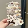 Pinza para el Cabello de Peluche Color Café para Niñas, Accesorios para Flecos Rebeldes en la Parte Delantera, No Daña el Cabello, Pinzas Pequeñas para Bebé