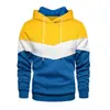 Estación Independiente de Amazon Transfronteriza Sudadera Otoño e Invierno Sudadera con Bloques de Color Holgada Talla Grande Suéter Informal Deportivo