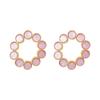 Aretes de verano nueva moda coreana aretes de círculo rosa aretes de alto sentido aretes femeninos temperamento de red roja al por mayor