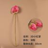 Sensação de Mão Palma Vermelha Única flor artificial impressão 3D palma vermelha garça de fogo planta verde decoração arranjo de flores material de flor casamento flor artificial