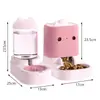 Set Dispensador Automático de Comida y Agua para Gatos Grande 2 L Comedero y Bebedero, Sin Desorden, Duradero y Fácil de Limpiar
