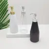 Frasco Cônico de 250ml com Bomba de Óleo Elétrica de Alumínio, Frasco de Óleo Removedor de Maquiagem Cor UV, Frasco de Óleo Essencial para Massagem, Tipo Pressão