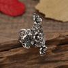 Anillo de aleación cerrado con diamantes y mariposa, estilo retro europeo y americano, personalidad francesa, temperamento exagerado