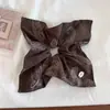 Goma para el pelo de flor de anacardo coreana, Diadema de bufanda cuadrada elegante para mujer, Cuerda para moño de pelo de alta gama, Accesorio para el pelo, Estilo retro coreano