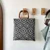 Bolso tote de gran capacidad estilo étnico para mujer, diseño casual de nicho, bolso de mano casual, bolso tote para compras y para el día a día para mujer
