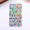 Pegatinas de Cristal de Diamante de Puntos de Colores, Pegatinas de Diseño DIY de Varios Tamaños, Pegatinas Faciales Decorativas de Maquillaje con Adhesivo Trasero