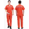 Chengdu Verão Roupa de Proteção do Trabalho bordada logo impressão terno oficina fábrica roupas de trabalho manga curta resistente ao desgaste roupas de fábrica