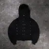 Estilo Punk Americano Design Moderno Decoração de Botões Cardigã com Capuz Design Solto Manga Longa Moletom com Capuz Casual