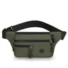 Bolsa de Pecho para Hombre de Color Sólido Simple Ligera, Bolso de Cintura Caja Registradora Portátil Multicapa, Bolso Cruzado Casual para Hombro de Cuero PU para Exteriores