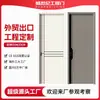 Puertas de Madera Maciza, Puertas de Dormitorio, Puertas de Madera-Plástico WPC, Puertas Interiores Insonorizadas de Compuesto de Madera sin Pintura para Exportación de Ingeniería, Venta al por Mayor del Fabricante