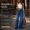 Colección de primavera y otoño para mujer de comercio exterior 2026: Pantalones de mezclilla de pierna ancha, elegantes y versátiles, cómodos y estilosos, disponibles en stock