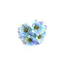 Accesorios para tocado de corona, tela de terciopelo estilo europeo con margaritas pequeñas artificiales, ramo de flores de seda, caja de dulces con alambre, flores artificiales