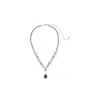 Conjunto de Collar con Colgante de Gota de Agua y Pendientes de Zirconia, Cadena para Clavícula de Lujo Ligero de Gama Alta para Mujer, Joyería Estilo Palacio Retro, Venta al por Mayor