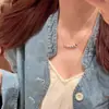 Popular Collar Arcoíris Sonrisa de Xiaohongshu para Mujer, Lujo Ligero, Sensación de Alta Gama, Colgante Único, Tendencia de Cadena para Clavícula Dopamina de Verano