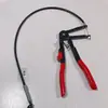 Juego de Herramientas para Reparación de Automóviles Pinzas Pinzas Abrazadera Recta para Tubería Bolsa con Cremallera de 4 Piezas Empaque Pinzas para Tubería de Aceite Removedor de Clips de Calibrador
