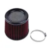 Kit Universal de Filtro de Ar de Admissão Cônico Redondo de Alto Fluxo de 3 Polegadas (76mm) para Carros, Caminhões e SUVs