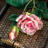 2 Rosas com Toque Elegante, Rosas Enroladas de Galho Único, Decoração de Casa Flores Falsas, Flores Artificiais, Rosas de Chá Hidratantes