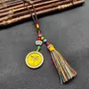 Xizang pingente de borla olho do Deus da Riqueza de cinco vias para interior de carro pendurado Rei zachilam Guanyin de quatro braços Mãe Verde