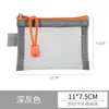 Bolsa de Malha para Armazenamento de Cartões Mini Bolsa de Malha Transparente com Zíper para Cartões Bancários Bolsa para Armazenamento de Cartões de Identificação Pasta Portátil