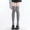 Meias tubulares longas brancas leitosas listradas, meias para botas miu estilo coreano outono e inverno, estilo preppy, estilo JK japonês, meias de cano alto para mulheres para o trabalho