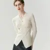 Suéter de Cachemira Tejido Delgado para Mujer, Estilo Otoño Nuevo 100% Cachemira Pura, Cuello en V, Diseño Coreano