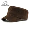 Chapéus de Outono e Inverno para Homens e Mulheres, Chapéus de Camurça com Topo Plano, Bonés de Beisebol Simples Lisos de Tamanho Grande, Chapéus Militares Versáteis, Chapéus Equestres