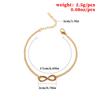 Joyería retro transfronteriza europea y americana número 8 pulsera grande de oro ilimitada para mujer pulsera individual original transfronteriza