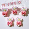 Acessórios de Resina Atacado Materiais Artesanais DIY Decorações para Sapatos Acessórios de Cola Cremosa Patches de Papelaria Presilhas de Cabelo Coelho Arco-Íris