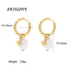 Jieding Collar de Acero Inoxidable con Lazo Estilo Europeo y Americano Pendientes de Zirconia con Sentido Avanzado Anillo de Acero de Titanio Cruz de Oro de 18k Joyería Transfronteriza