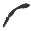 Doble tapón anal de silicona para hombres y mujeres, masajeador anal de cadena de perlas, expansor anal, juguete SM, juguete sexual